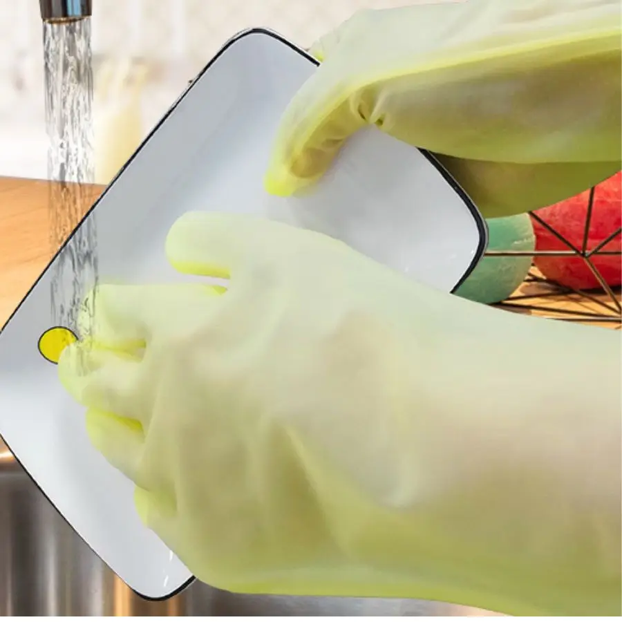 Cleaning Silicone Gloves Hygienic Household Commodity Home Helper Dishes Washing Medium Thick Glove Clean Kitchen Heat-resisting