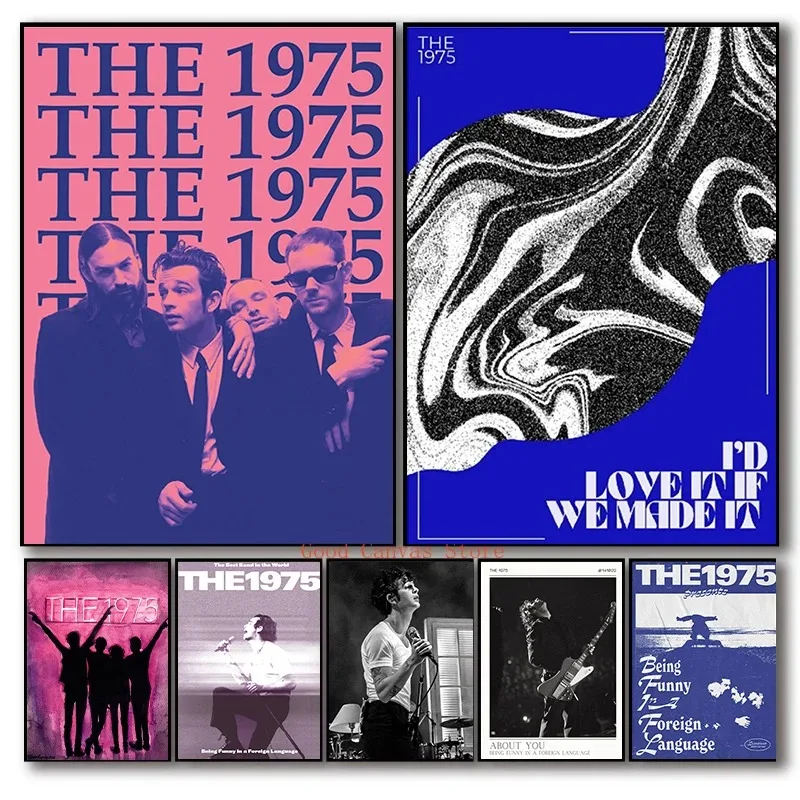 Carteles de la banda de Rock 1975, nueva cubierta de álbum de música, revista, pintura en lienzo, impresión, imágenes artísticas de pared para habitación, decoración del hogar, regalo para fanáticos