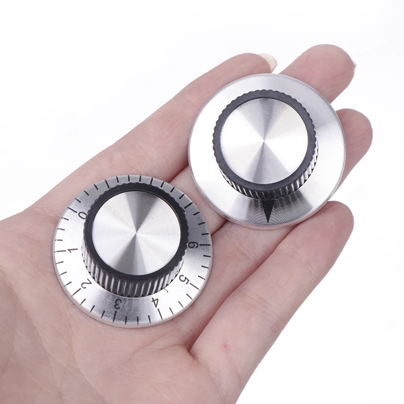 New 2PCS Chrome Top Vintage Guitar AMP Amplifier Knob Arrow Indication Knob For 6MM Shaft Effect Pedal Knob DIY Accessories New