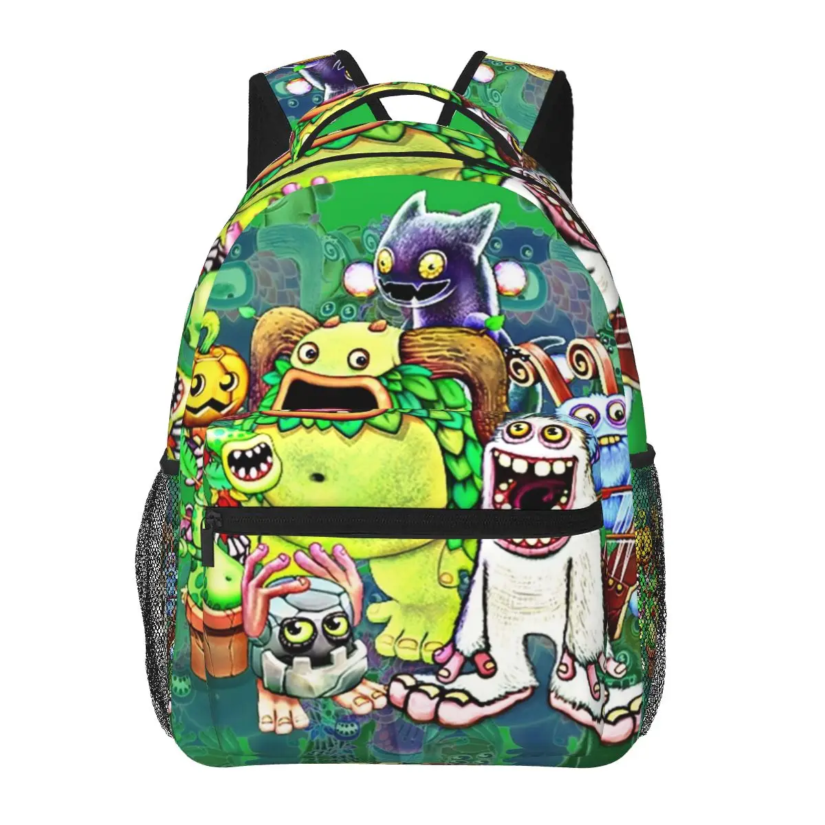 My Singing Monsters Characters N5 Backpacks Boys Girls Bookbag Students School Bags Kids Rucksack Shoulder Bag Large Capacity