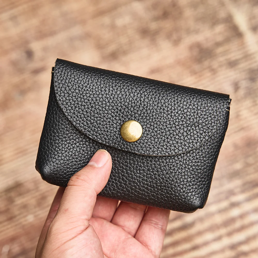 NUPUGOO Echtes Leder Retro Geldbörse männer Doppel Brieftasche Kleine Karte Tasche Männer Und Frauen Universal Münze Schlüssel Tasche – Detail 21