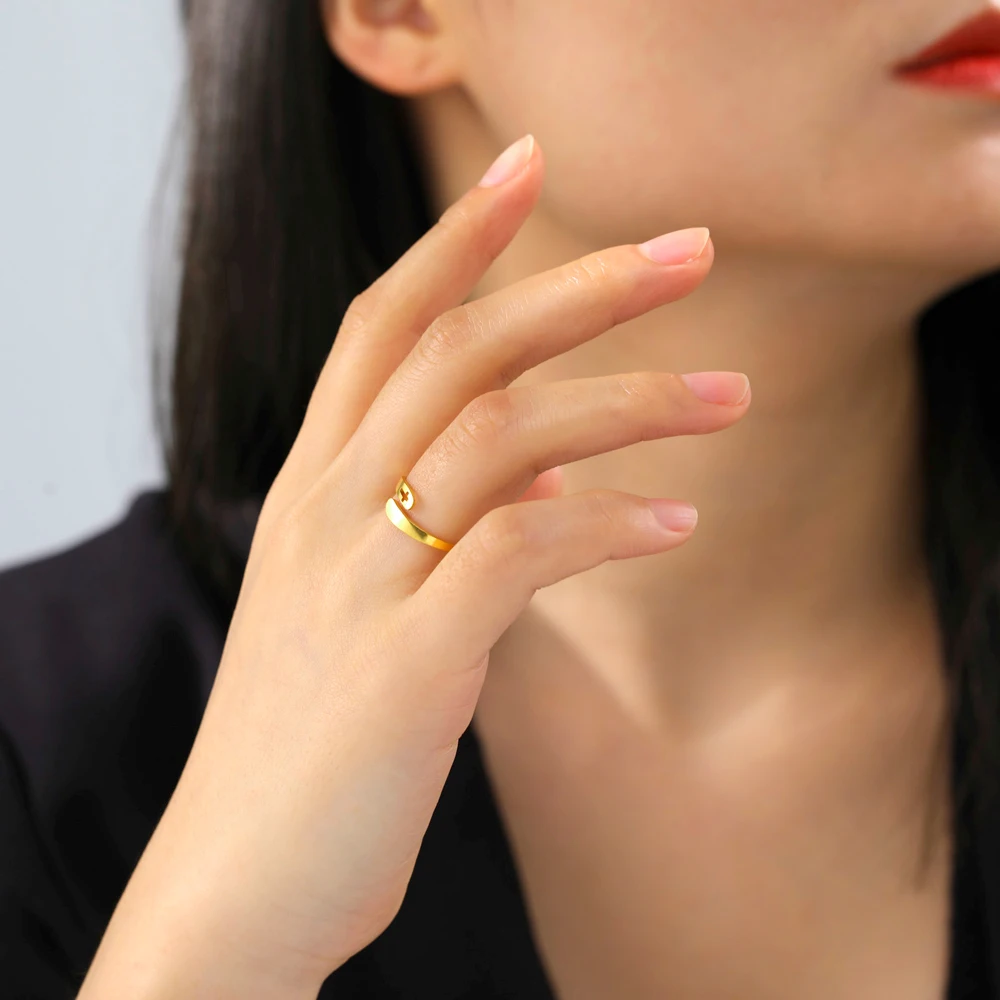 COOLTIME Cross Stainless Steel Rings for Women  Adjustable Size Ring Jewelry Engagement Anniversary Gift 2026 New
