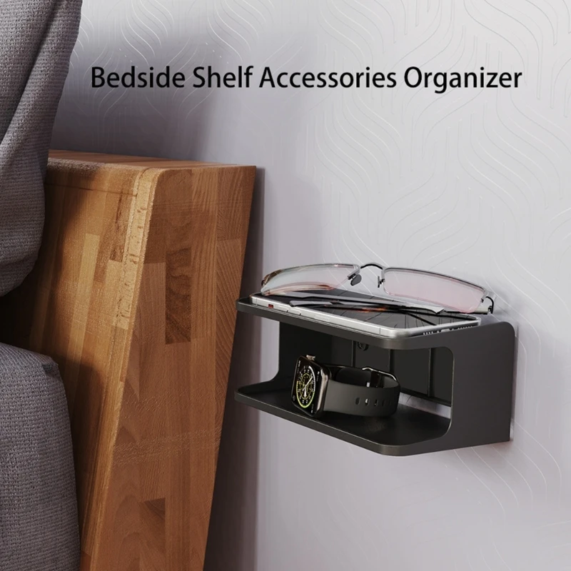 

Двухслойный настенный держатель для телефона, универсальный дизайн для спальни, ванной комнаты, кухни, органайзеры для хранения,