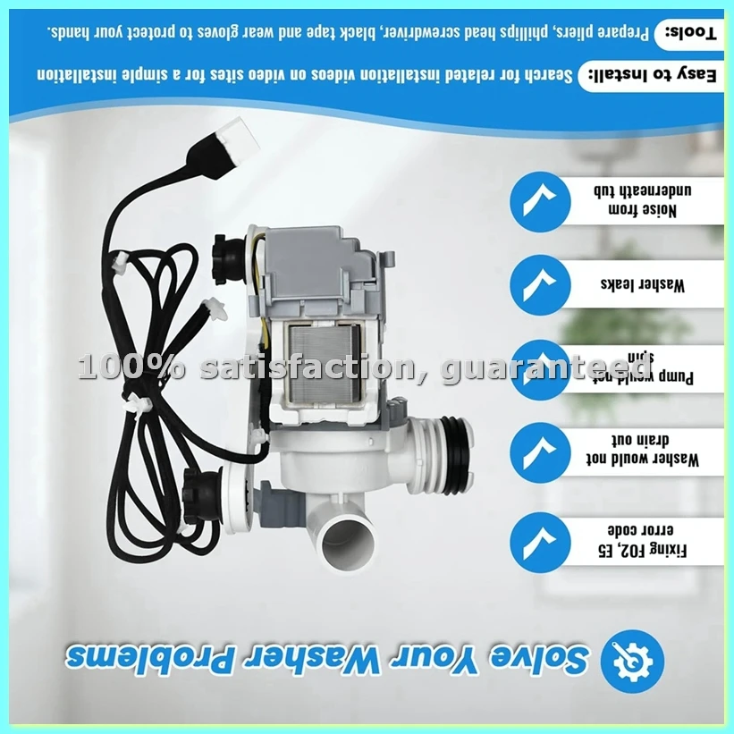 

DC97-19289F, DC97-19289B, PX3516-01 Washer Drain Pump Assembly, for Washing Machine-AD23
