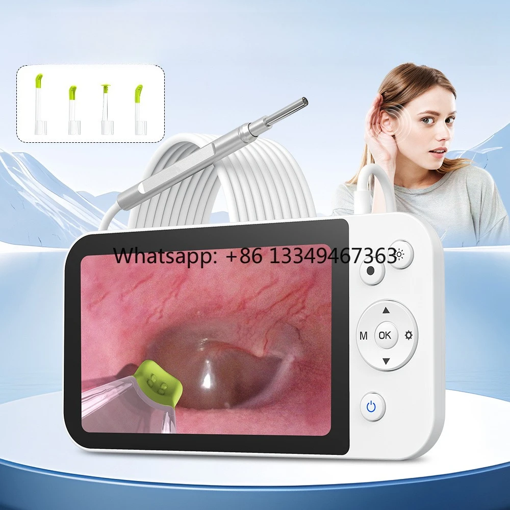 5 Inch HD Screen 3.9mm Camera Otoscope HD Camera Professional Ear Canal Nasal Oral for Ear Nose Throat Examination