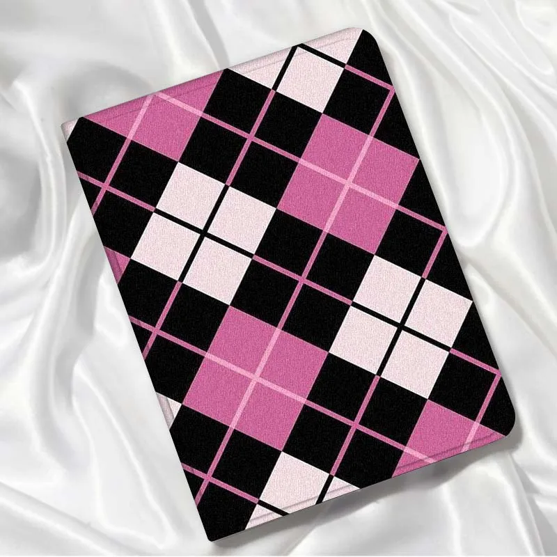 

Pink plaid bow For iPad Pro Air Mini 1 2 3 4 5 6 7 7th 8th 9th 10th 11th 10.2 9.7 10.5 10.9 11 12.9 Tablet Case