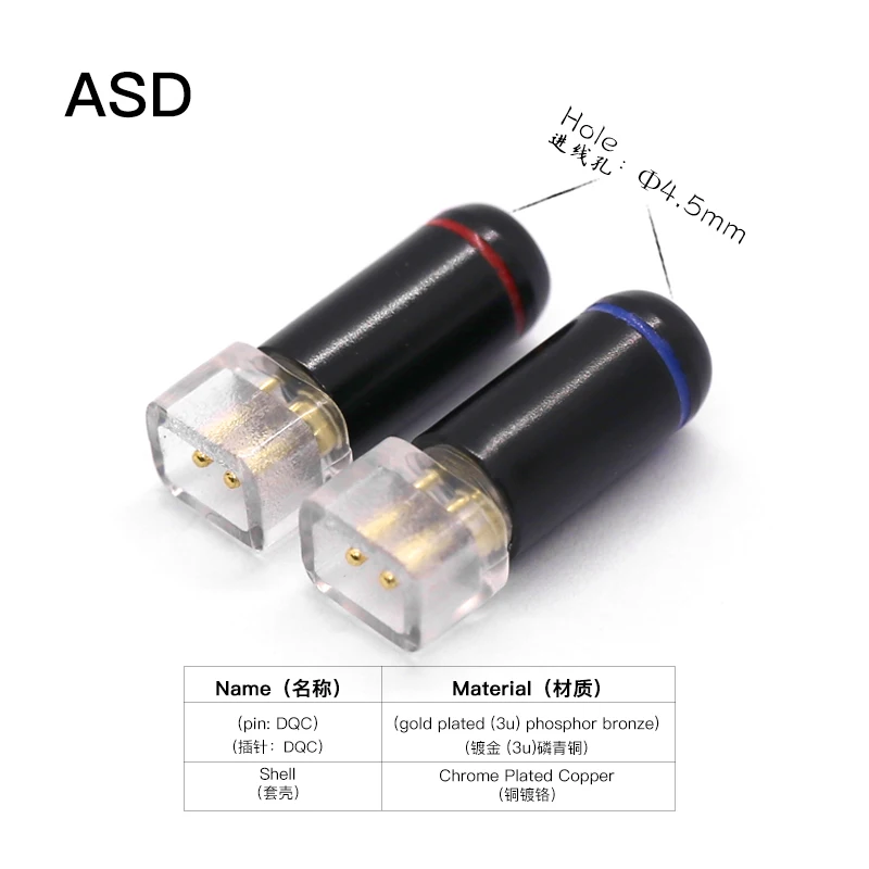 HAKUGEI ASD لتقوم بها بنفسك دبوس مخصص 0.78 Mmcx Qdc شقة 0.78 Ie200 Ie600 Ie900 A2DC N5005