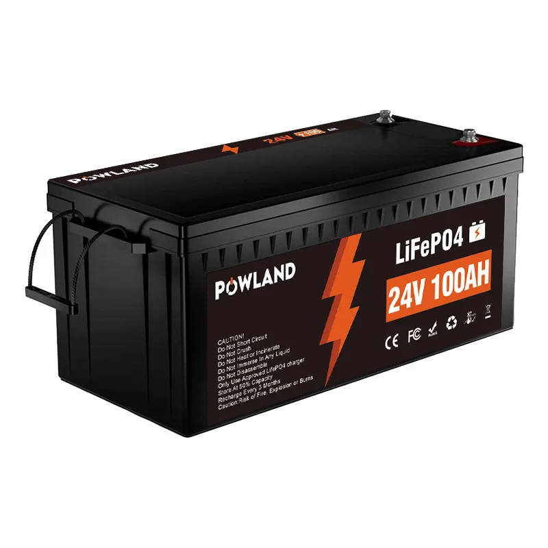 POWLAND 12V 200AH LiFePO4 batterie au Lithium haute puissance Grade A + 6000 temps de Cycle avec BMS pour voiturette de Golf RV solaire pas TVA magasin ue