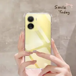 Clear Phone Case for Vivo Y16 TPU Transparent Ultra Thin Silicone Case for Vivo Y 16 6.51