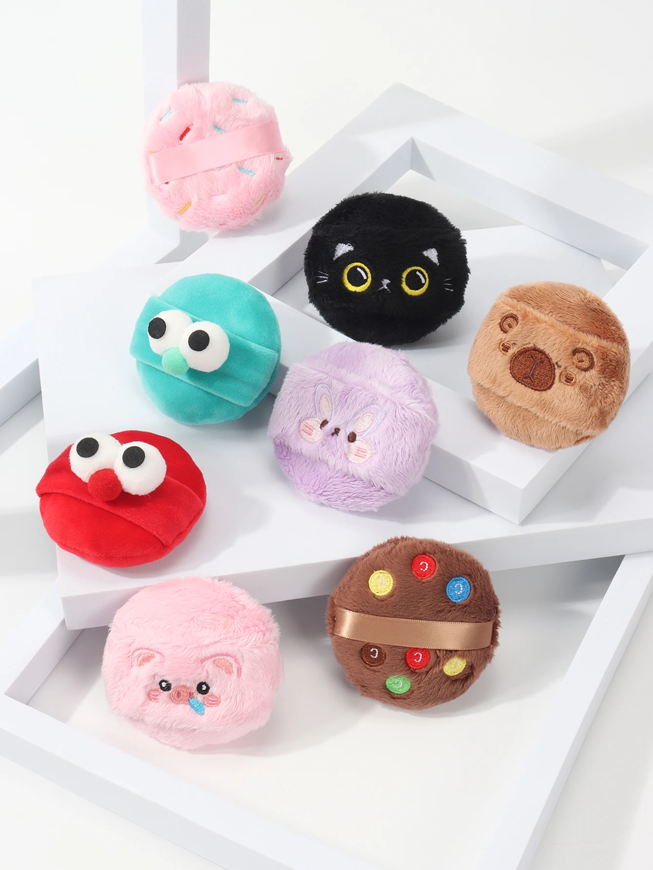 Licuadora de maquillaje femenina, esponja cosmética en polvo, esponja de dibujos animados bonita, esponja cosmética suave portátil, herramientas de maquillaje para mujer, maquillaje Kawaii