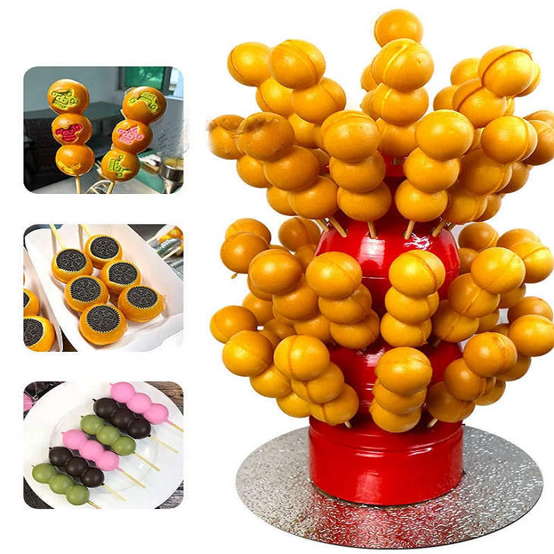 전기 와플 메이커 1600W 꼬치 와플 타코야키 볼 모양 기계 계란 와플 베이커