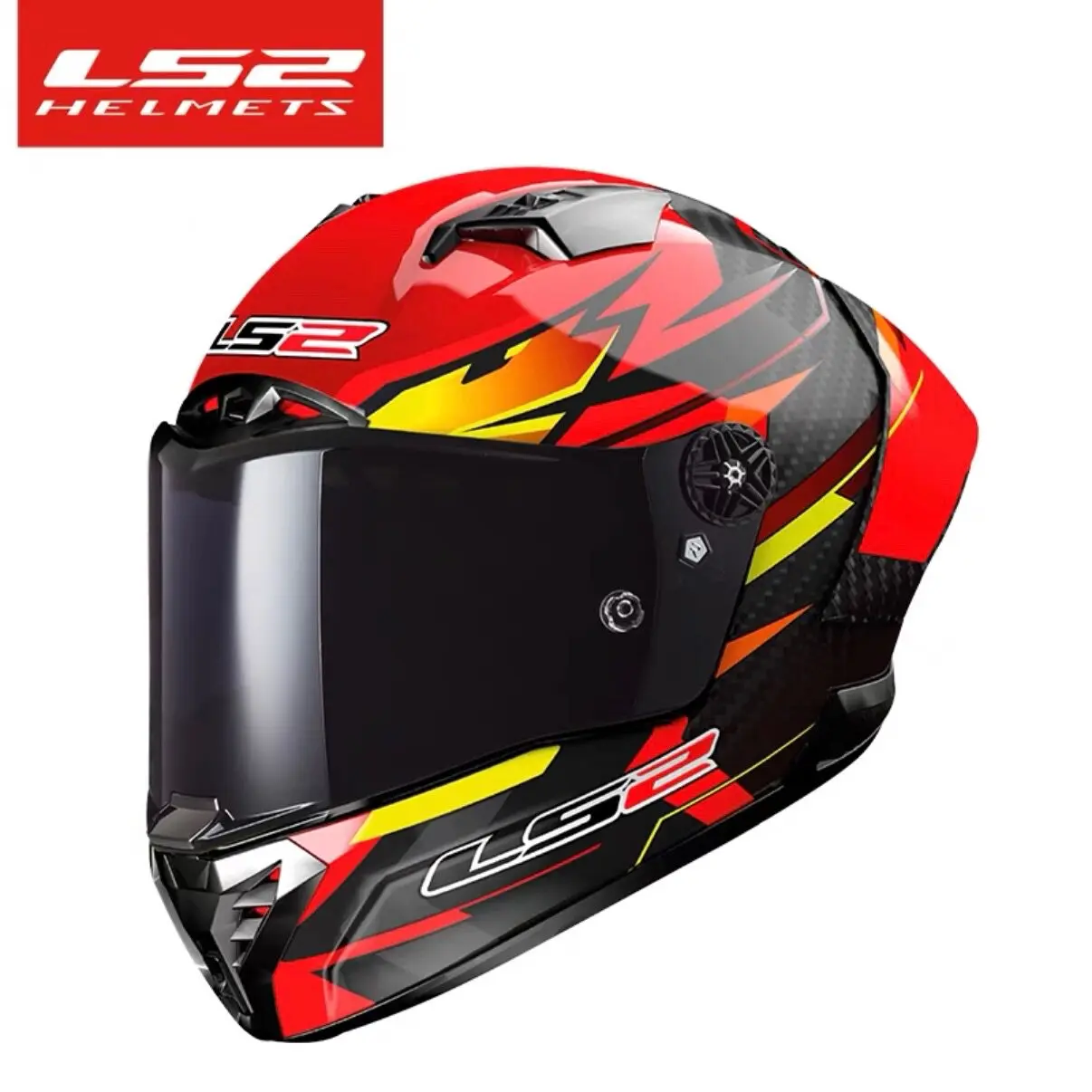 

LS2 FF805 Thunder Carbon Fiber Full Face Helmet Anti-fog Large Rear Spoiler All Season Racing Helmet For Men Women