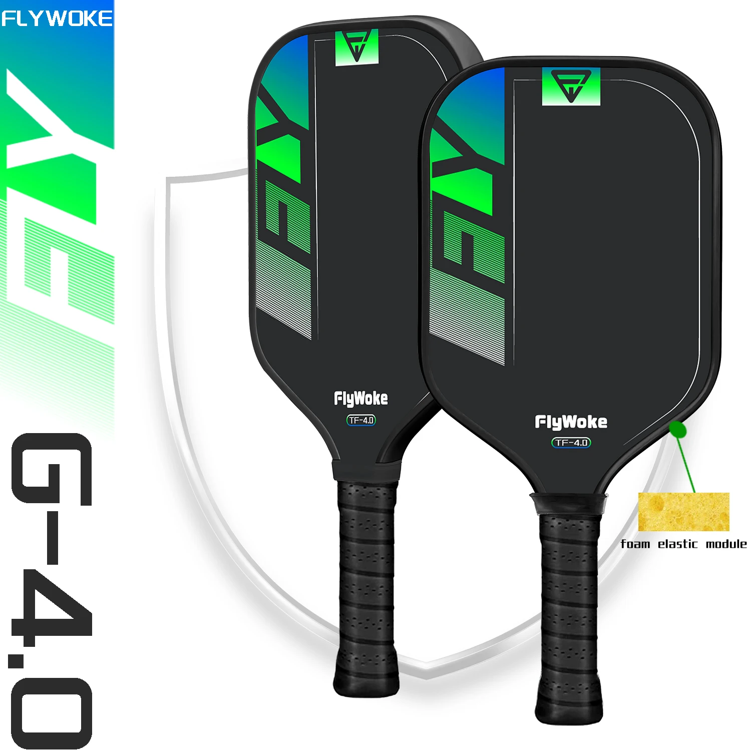 raquette-de-pickleball-flywoke-g-40-t700-en-fibre-de-carbone-finition-mate-grand-sweet-spot-orientee-vers-l'offensive-ideale-pour-le-jeu-competitif