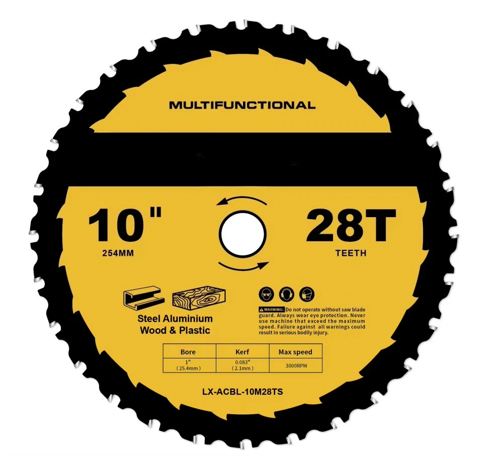 10inch 28T Saw Blade for  Wood Working for  Table Saw Wood&Aluminum  Iron Cutting