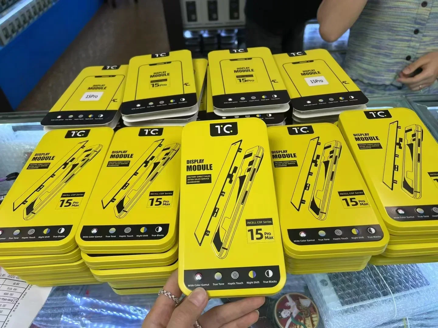 Ekran TC do iPhone'a 16 13 14 Pro Max 16Plus 15 Pro 15Promax Wyświetlacz LCD FHD o wysokiej jasności rozwiązuje nieoryginalny wyskakujący ekran