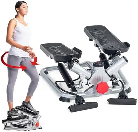 Advanced Twist Stepper Machine Workout Cardio Mini Stair Master Climber Thigh Space Twist Stepper Resistance Band w Optional Fre