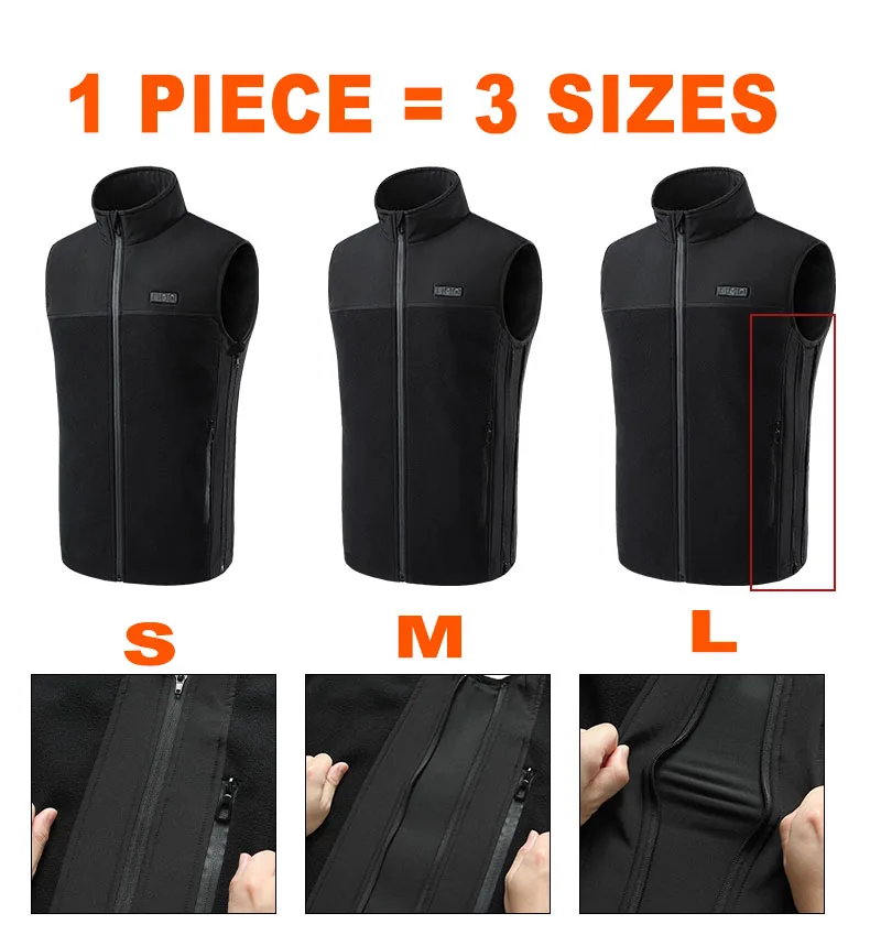 TODWARM Fleece Heated Vest 13 Areas Usb Electric Self Heating Vest Women Warming Heated Jacket Outdoor Hunting Heating Clothing