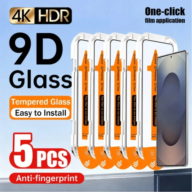 1-5er-Pack für Samsung Galaxy S26 Ultra Displayschutzfolie, HD-Klar gehärtetes Glas, 9H Kratz- und Stoßfest, Entsperrbar