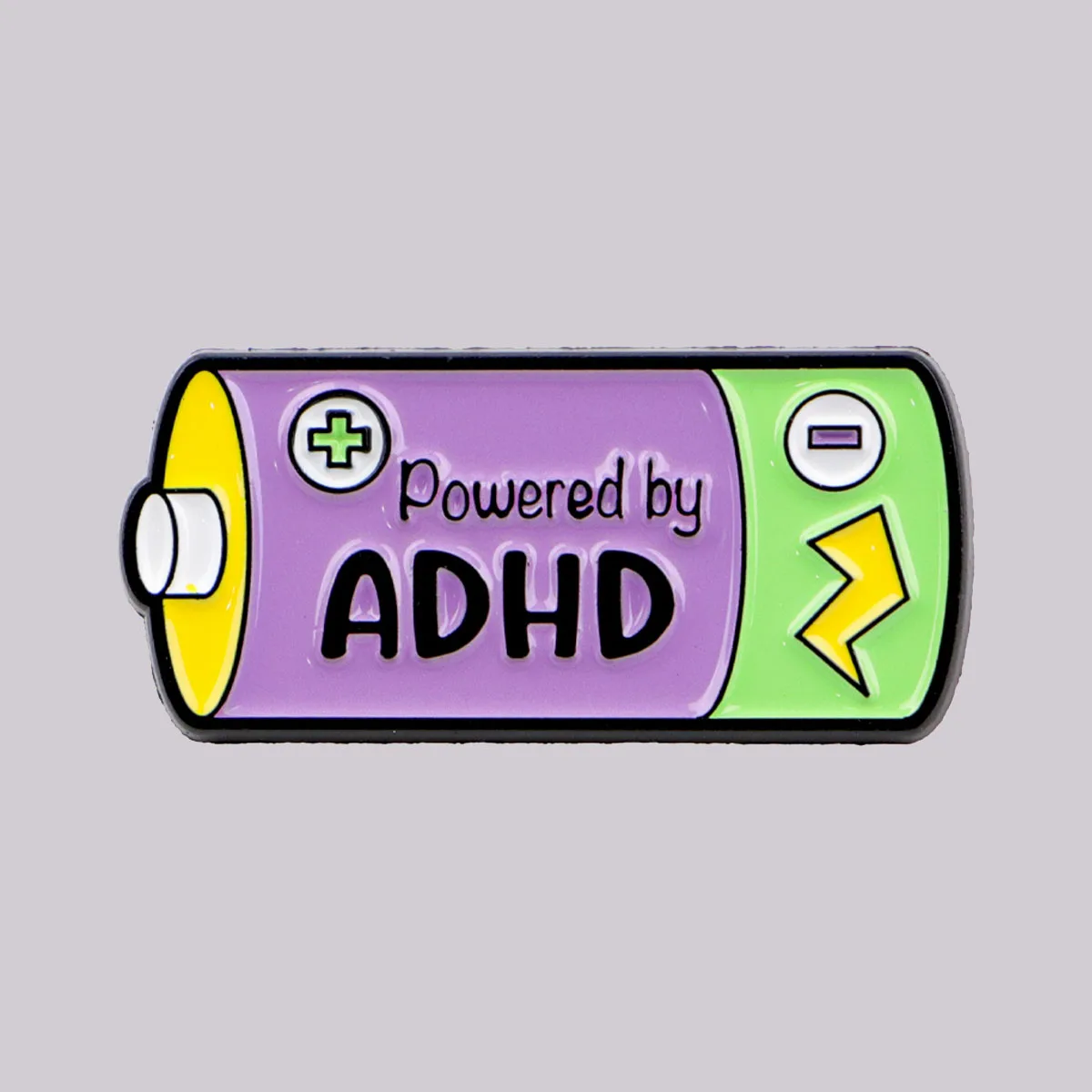 ADHD Awareness Enamel Pin Battery Brooch Pines Lapel Pins Badge on Backpack Clothing Accessories Fashion Jewelry Friends Gifts