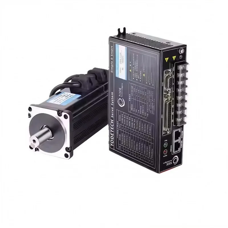 Low-Voltage DC Servo Motor Kit 24V/48V Brushless 400W 3000 RPM RS485/CAN/EtherCAT Drive Magnetic Encoder IP65 IE4 Efficiency