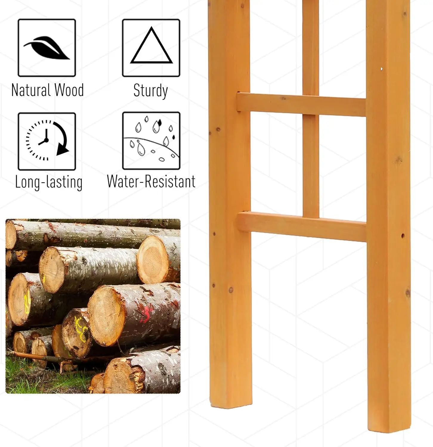 أربور حديقة خشبية مقاس 85 بوصة لحفلات الزفاف والحفلات، تعريشة قوس حديقة خارجية لتسلق الكروم، خشب التنوب، برتقالي #5