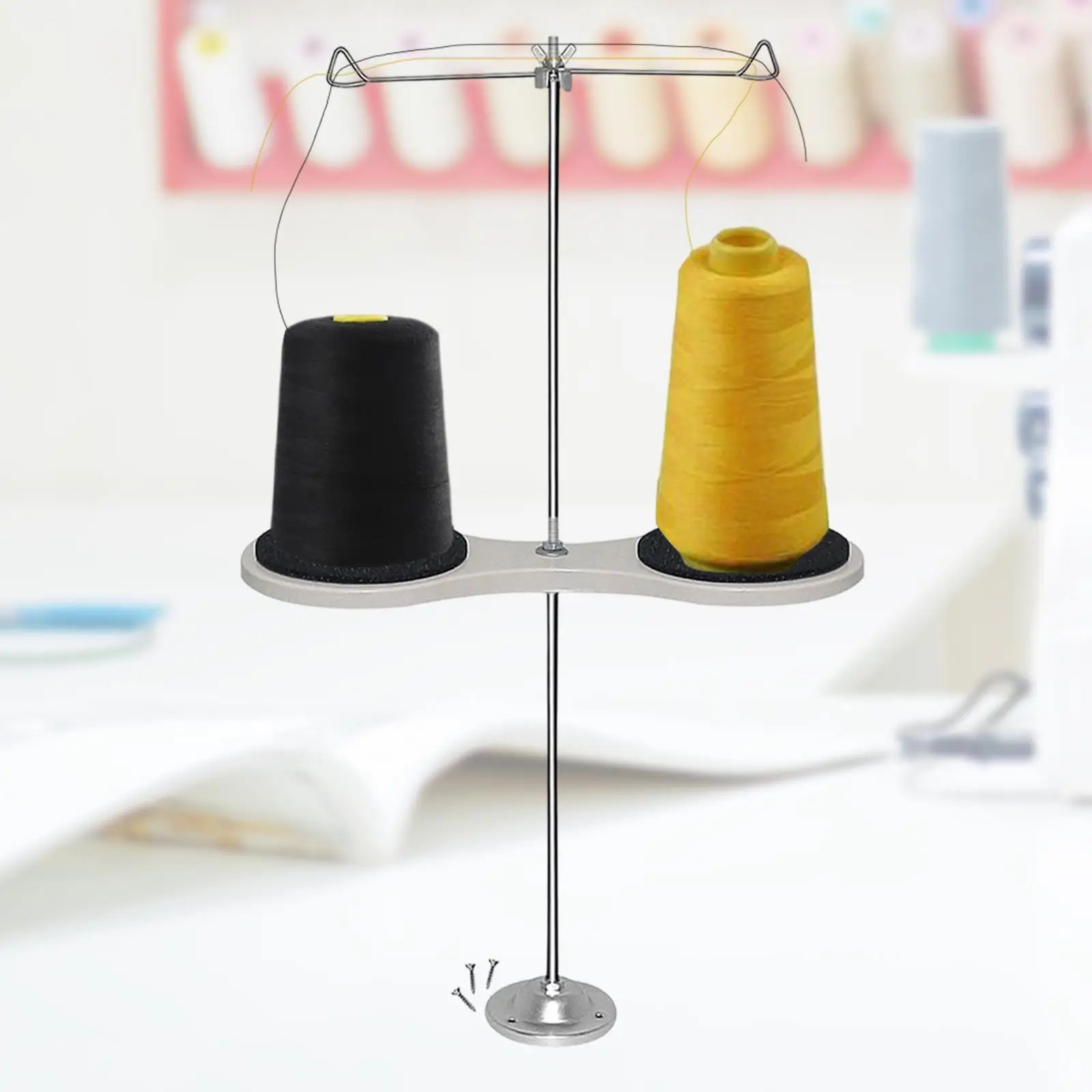 

Sturdy Sewing Machine Thread Stand Adjustable Spool Holder Sewing Supplies for Embroidery and Quilting Tools