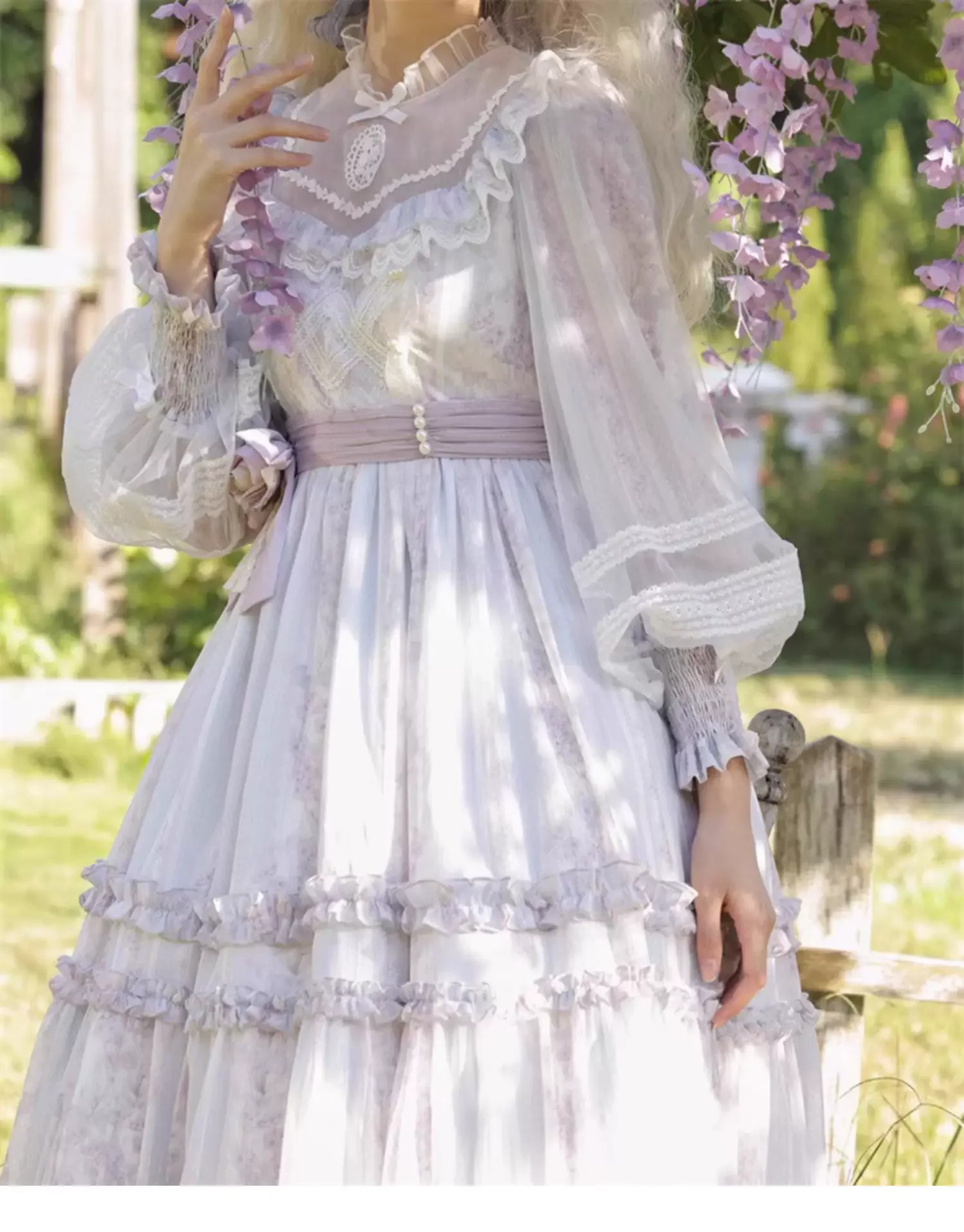 

MAGOGO Fat mm Girl Princess Dress Pastoral Courtyard OP Elegant Lolita Long-sleeved Fairy Dress