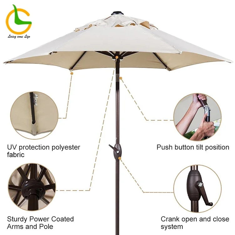 Restaurant Table And Chair Umbrella Base Parasols Big Size Patio Parasols Beach Umbrellas Garden Outdoor Table Umbrella Modern