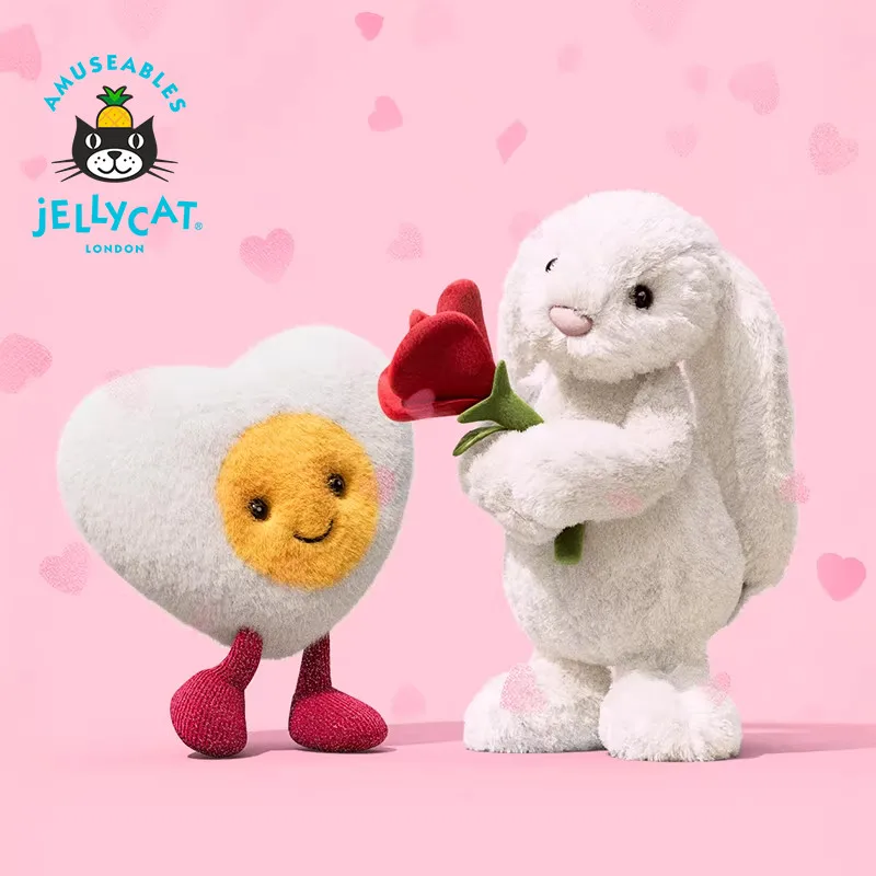 

Genuine UK Jellycat Amuseables Love Boiled Egg Super Soft Cute Wedding Gift Plush Toy Wedding Bed Doll For Couples