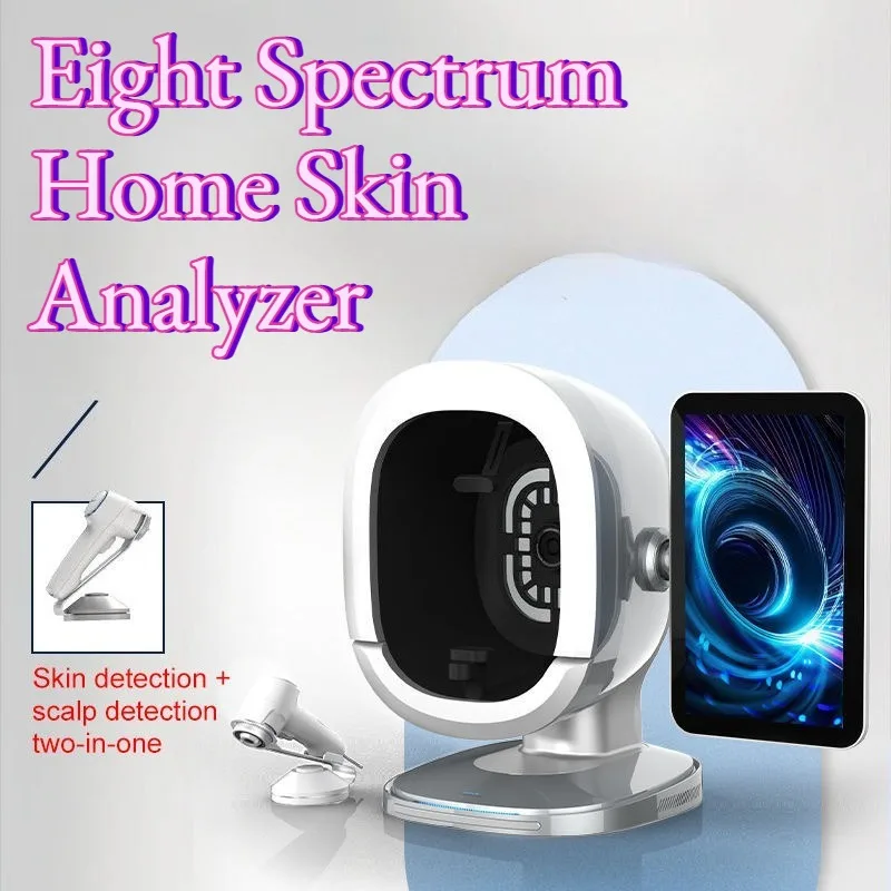 

Восьмиспектральный домашний анализатор кожи: интеллектуальный детектор состояния кожи лица, профессиональный анализатор для ухода за кожей, косметологический технический прибор