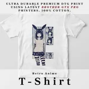 Cute Anime Girl T-Shirt, 90s Manga, Kawaii Otaku Gift Shirt