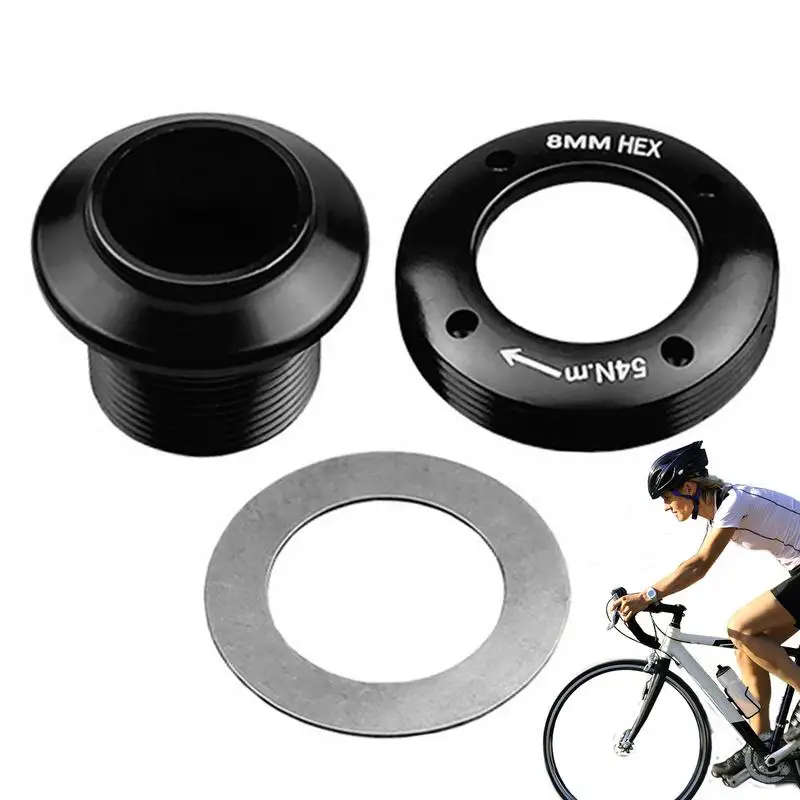 Crank Dust Cap Cover Crankset Screw Cap Dust Cover Crank-Arm Bolt Kit Aluminum Alloy Side Cover For Bicycles Crank Arm Mounting