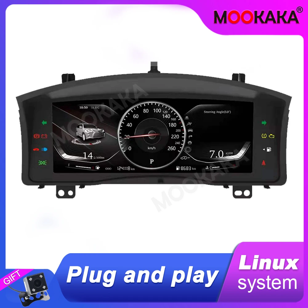 

Для Lexus LX570 2007-2015: Цифровая приборная панель LCD, виртуальный кокпит, многофункциональный спидометр