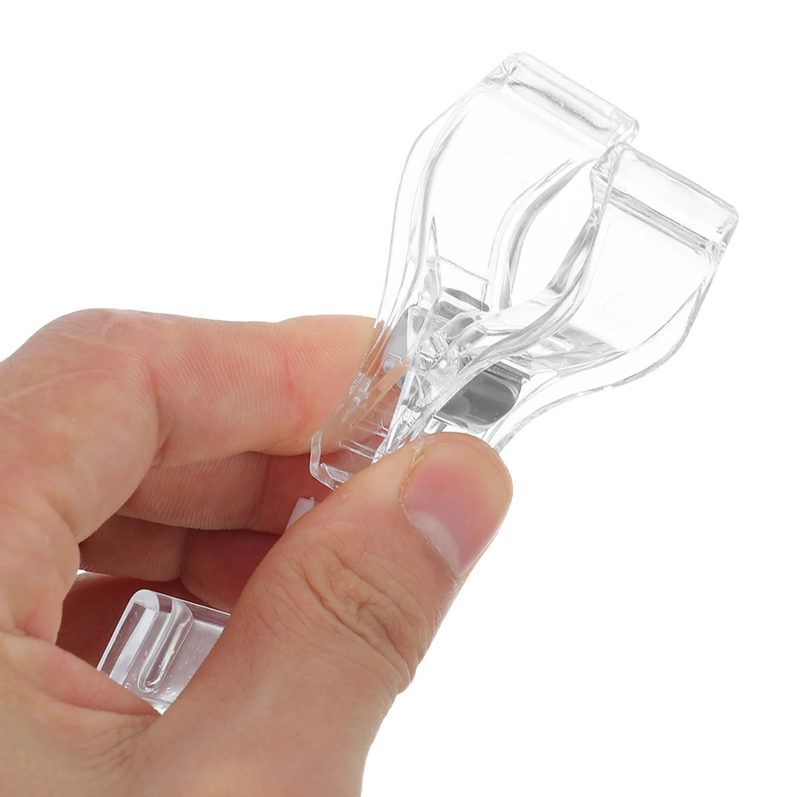 

20Pcs Clear Price Tag Holder Clip Rotating Display Clamp for Shop Shelves Baskets Clothing Store Signage Accessories