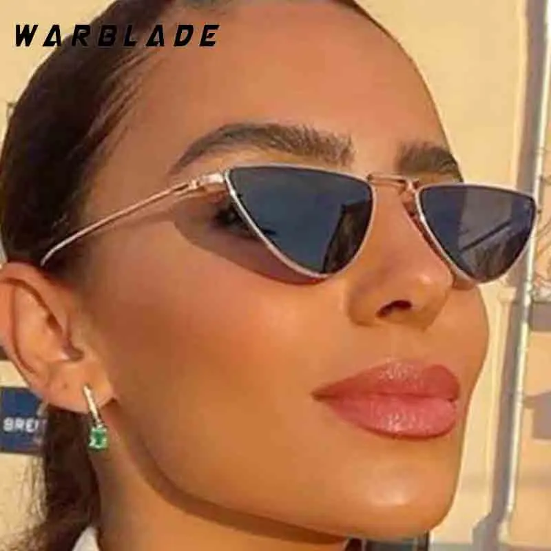 

New Luxury Metal Sexy Cat Eye Women's Sunglasses Fashion Brand Designer Pink Triangle Sunglasses Summer Traveling Eyewear UV400