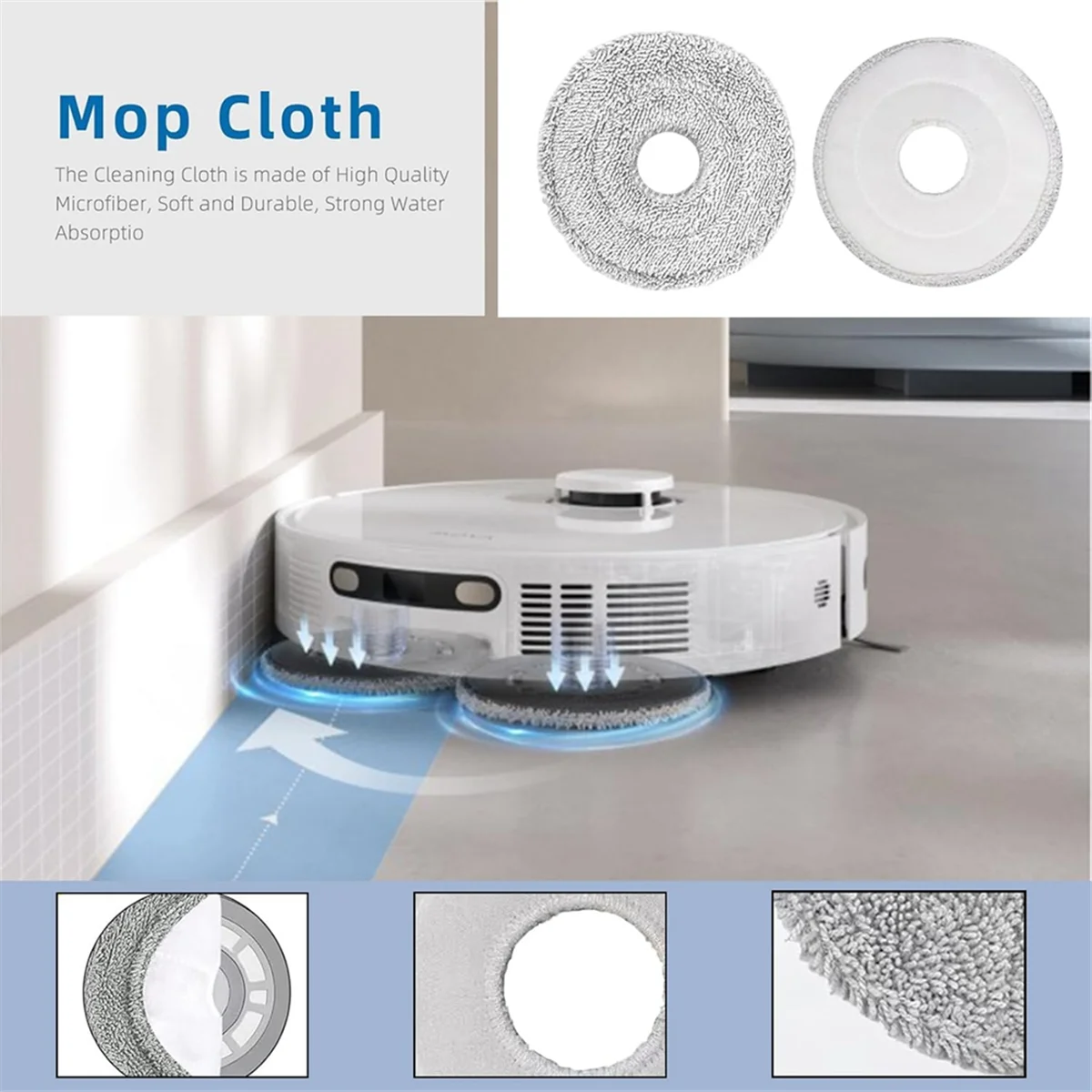 B26B For Dreame Mova E30 Ultra Robot Vacuum Cleaner Replacement Parts Kit Main Side Brush Hepa Filter Mop Cloth Dust Bags