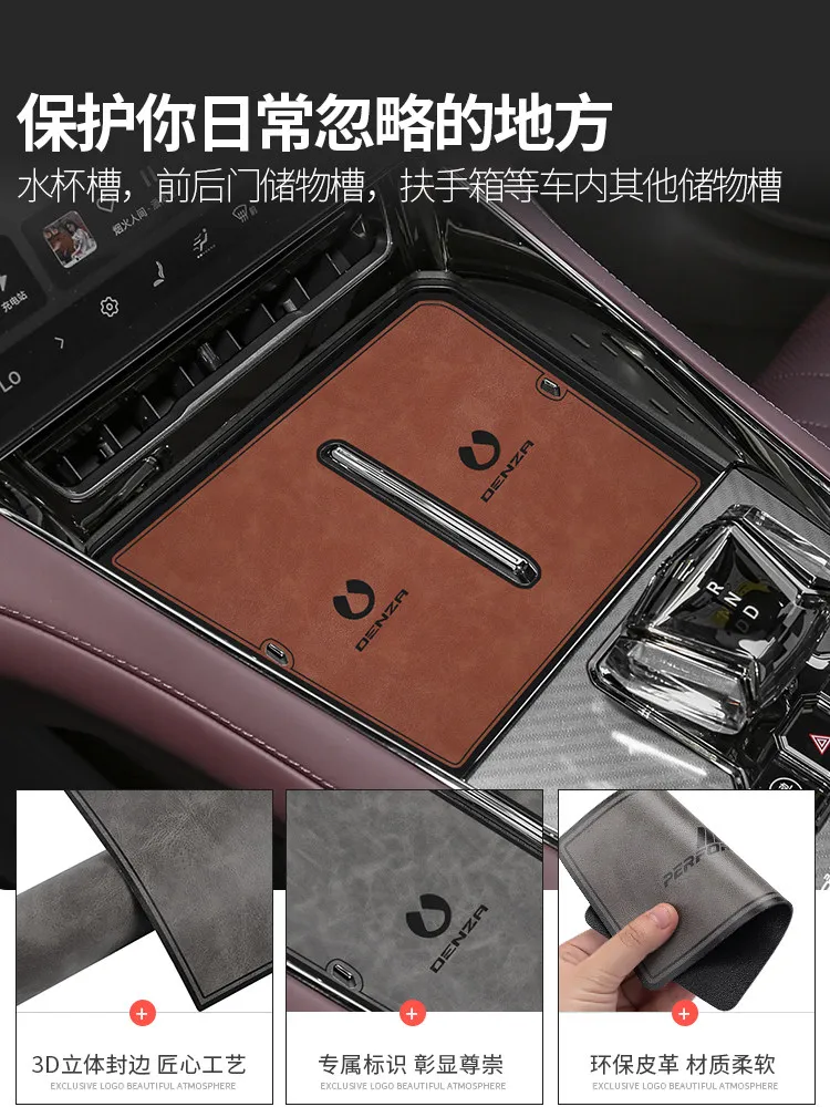 Custom Cup Holder Mat & Door Slot Pad Set for Denza Z9 GT 2024-2026 – Full Interior Non-Slip Silicone Liner Kit
