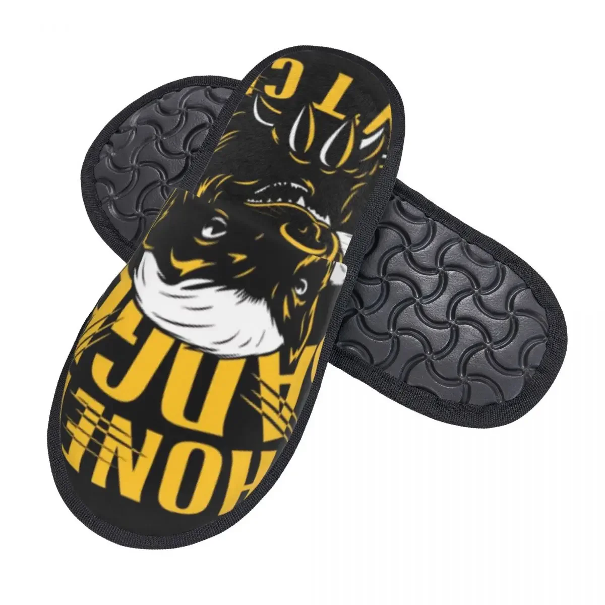 Brave like a Honey Badger Men Women Furry slippers nice-looking special Home slippers pantoufle homme