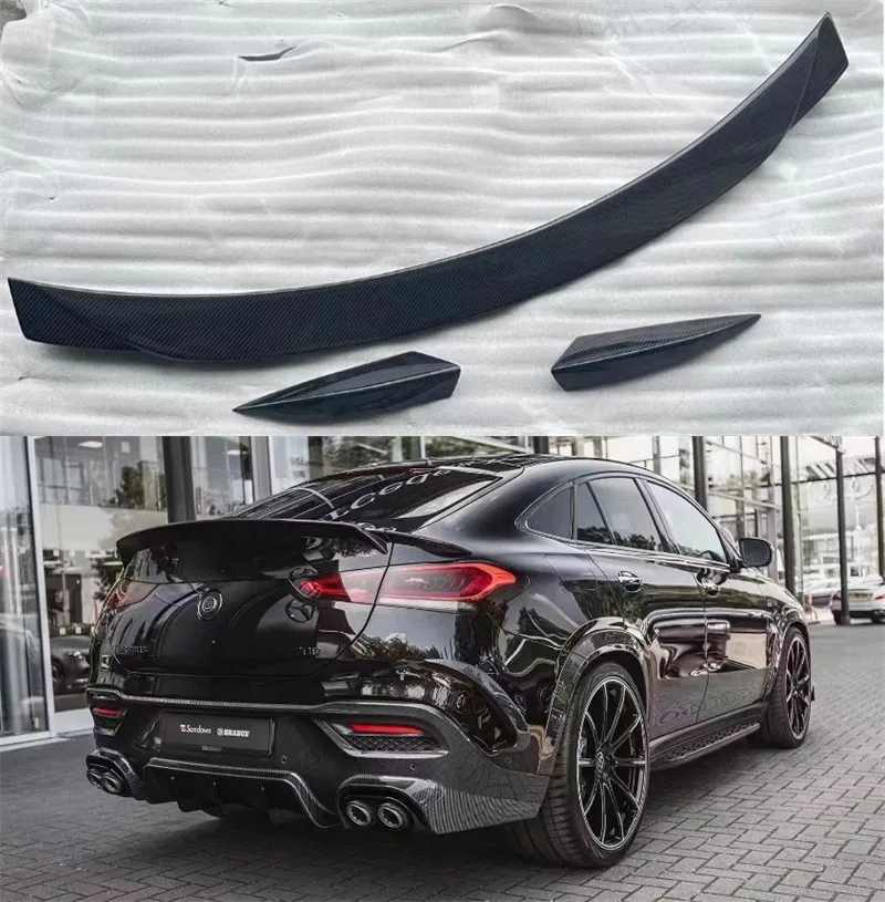 For Mercedes W167 V167 GLE COUPE 2019-2021 2022 2023 High Quality Real Carbon Fiber Car Rear Wing Trunk Lip Spoiler