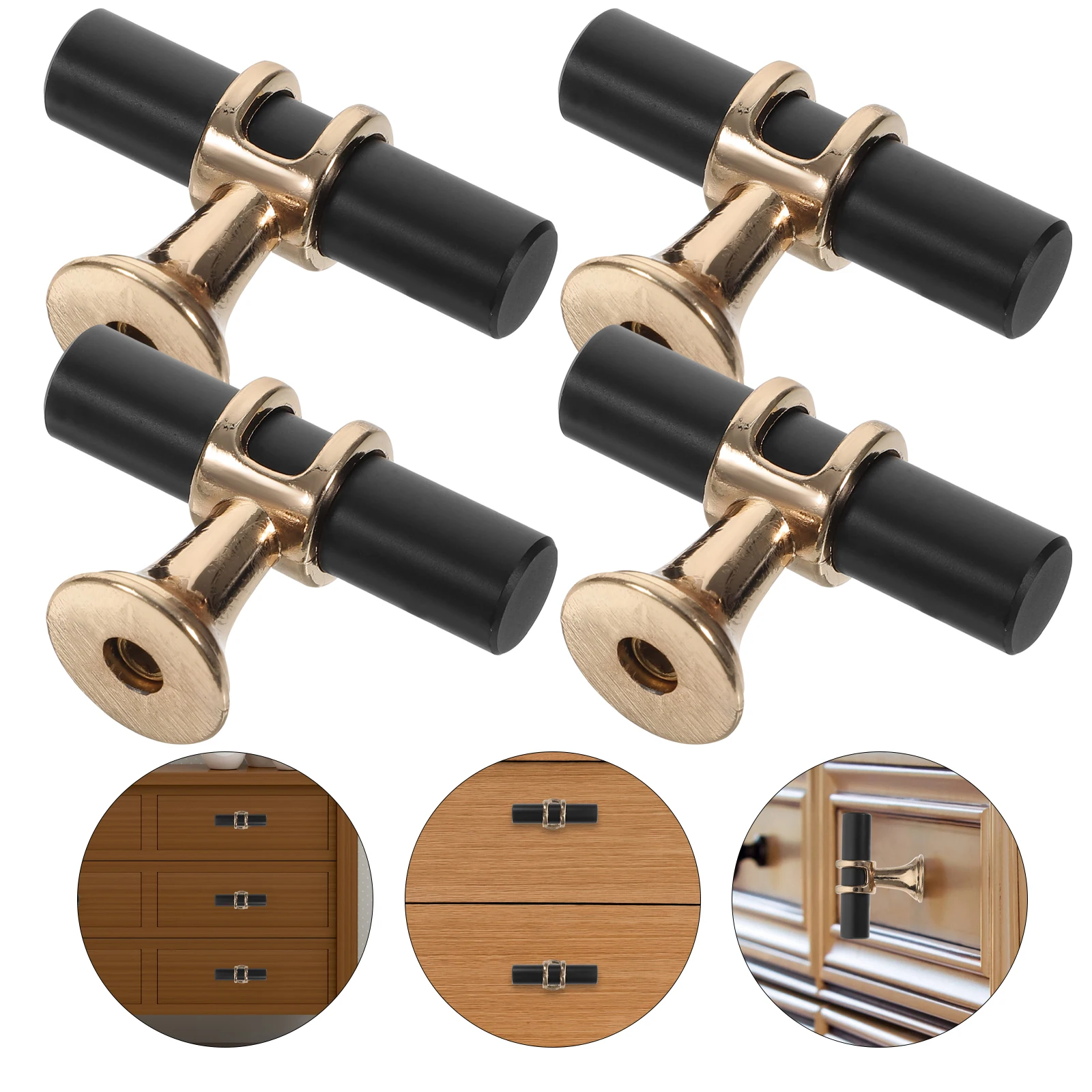 

10Pcs Black Zinc Alloy Cabinet H les Drawer Pulls Sturdy Durable Bathroom Wardrobe Door Knobs niture Hardware