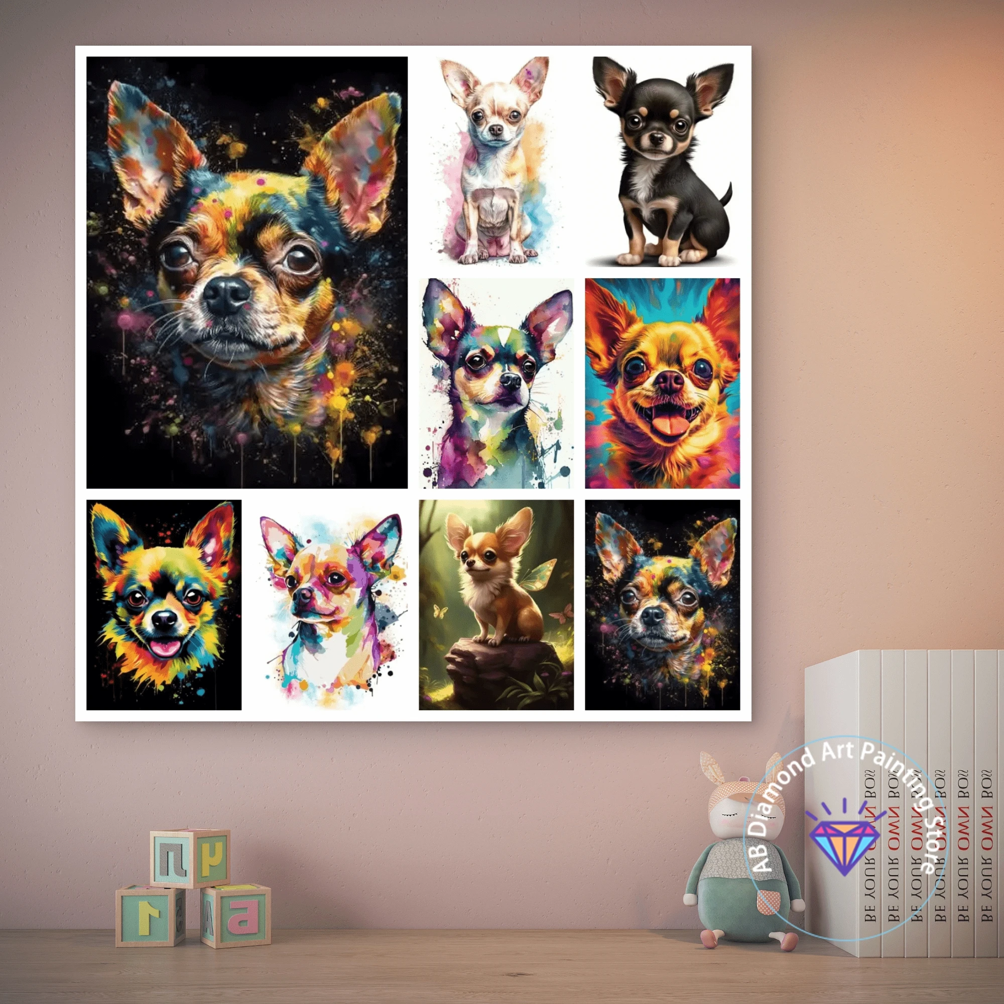 

Dog Chihuahuas Animal AB Diamond Painting kit 5D DIY Pattern Sale Cross Stitch Kit Mosaic Embroidery Home Decoration Gift
