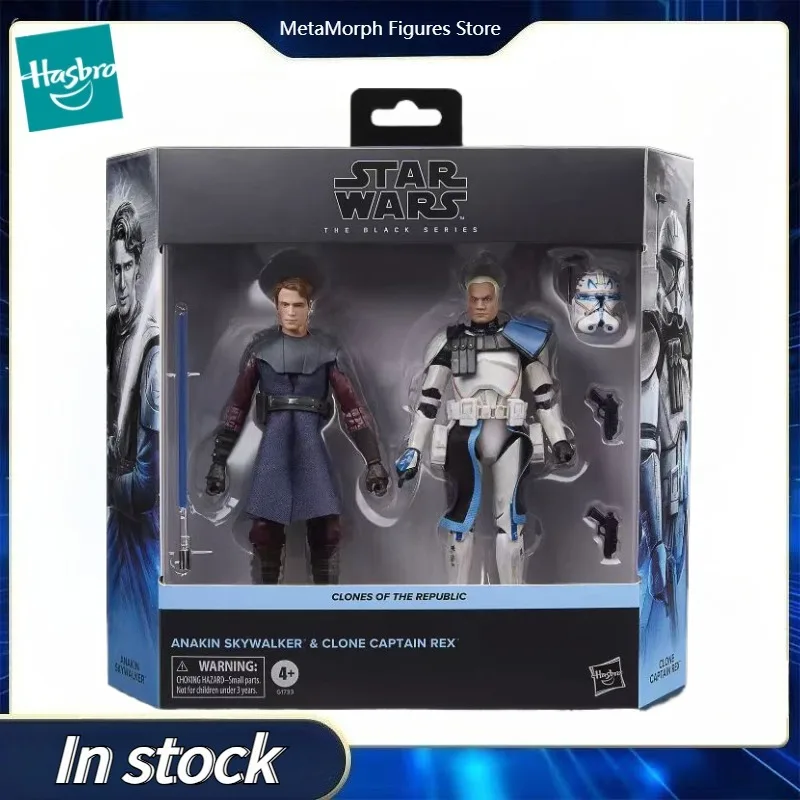 

Original Hasbro Star Wars The Black Series CLONES OF THE REPUBLIC ANAKIN SKYWALKER & CLONE CAPTAIN REX Anime Figure Model Toy