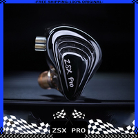 KZ ZSX Pro HIFI Earphones 12 Unit Music Earbuds Game Headsets 5BA+1DD Hybrid Drive Custom Replaceable Cable Monitor Headphone