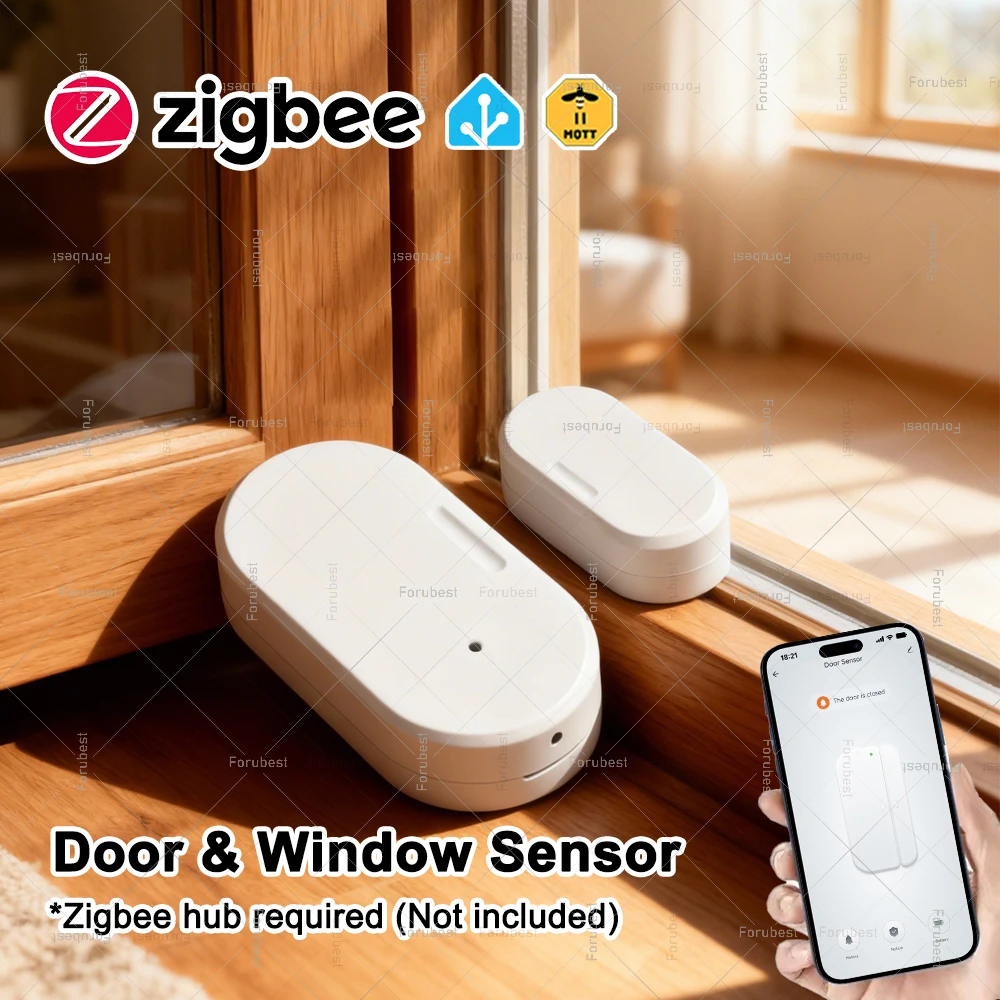 

ZigBee Door And Window Magnetic Sensor Wireless Door Open Closed Detector Smart Home Security Support Zigbee2MQTT Home Assistant