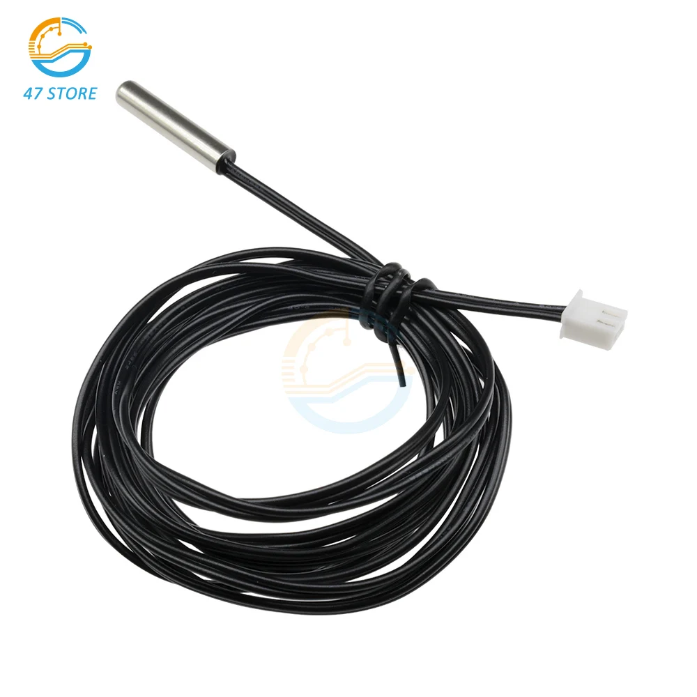 DS18B20 NTC 10K 1% 3950 Thermistor Waterproof Temperature Controller Sensor Probe W1209 W1401 W3001 Thermostat 0.5m/1m/2m/3m