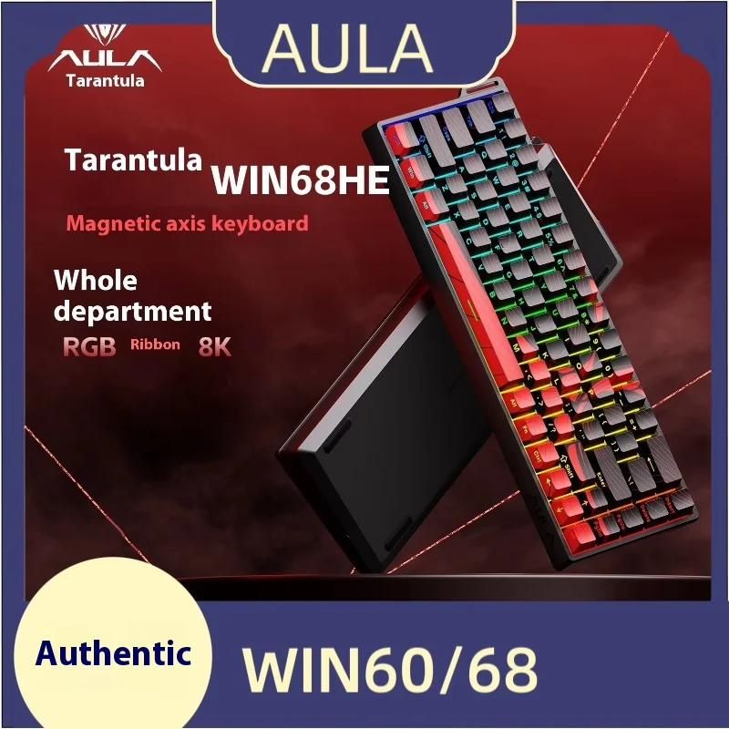 AULA Win60 Win68 He Magnetic Switch Keyboard 8k Wired Custom Rgb Hot Swap Rt Esports Gamer Mechanical Keyboard For Pc Gift