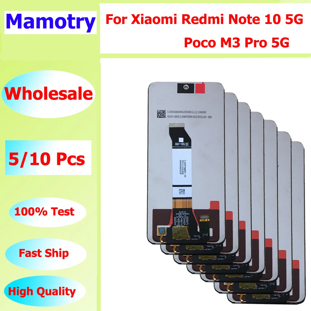 

Wholesale 5/10 pieces / Lot Original-self-weld For Xiaomi Redmi Note 10 5G Screen Lcd Display Touch Assembly For Poco M3 Pro 5G