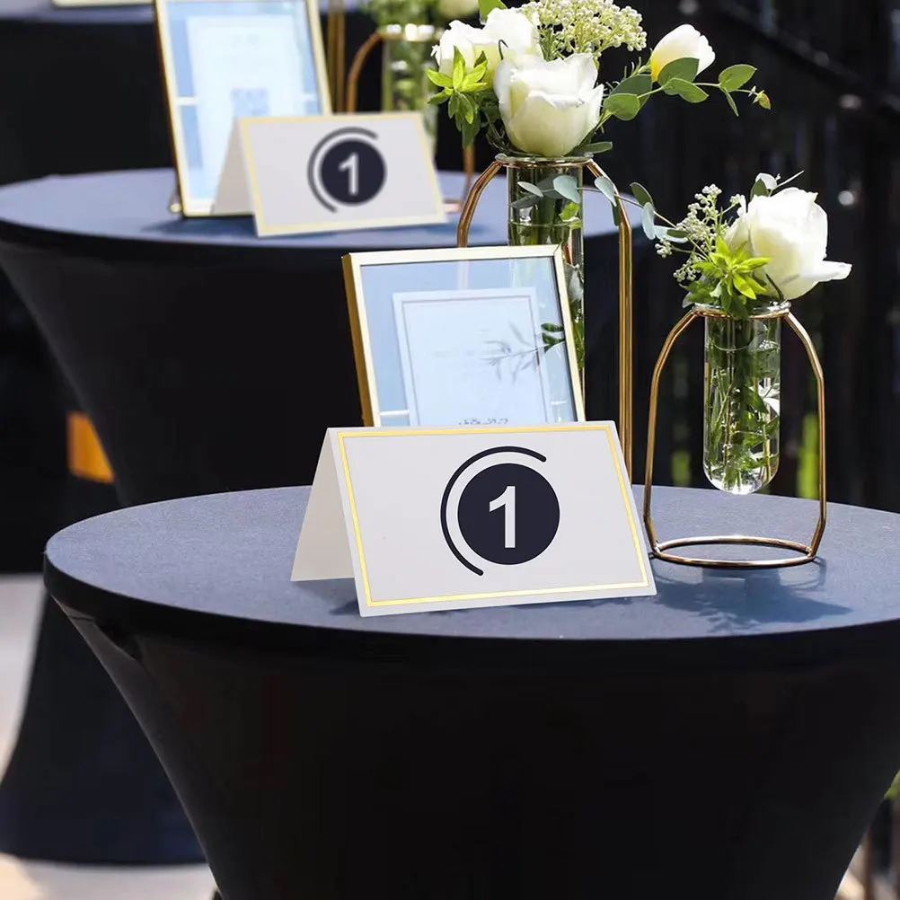 

200Pcs Table Place Cards Folded Name Cards for Wedding Party Banquet Reserved Signs Practical Function Simple Design