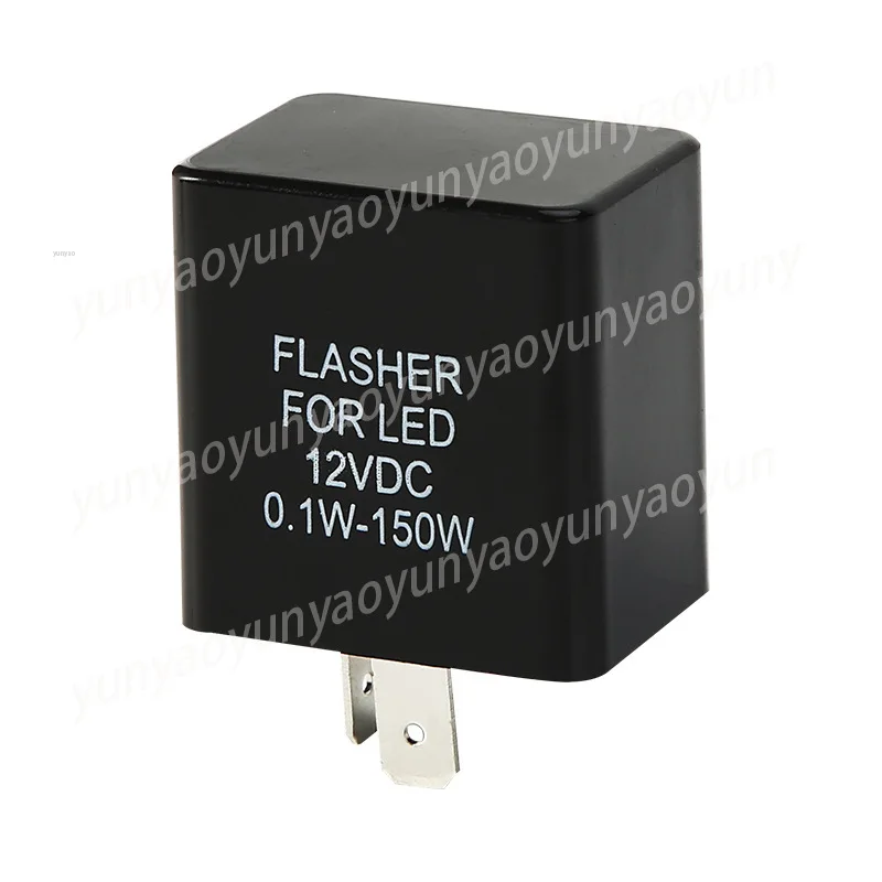 

12V/24V 2-Pin Electronic Flasher Relay Universal Car Motorcycle Turn Signal Light Blinker Relay Fix LED Fast Flash