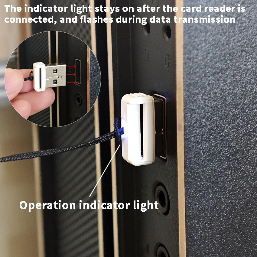 Mini czytnik kart Super Speed USB 2.0 SD TF Mobilny przenośny czytnik kart pamięci Adapter Czytnik kart samochodowy do komputera